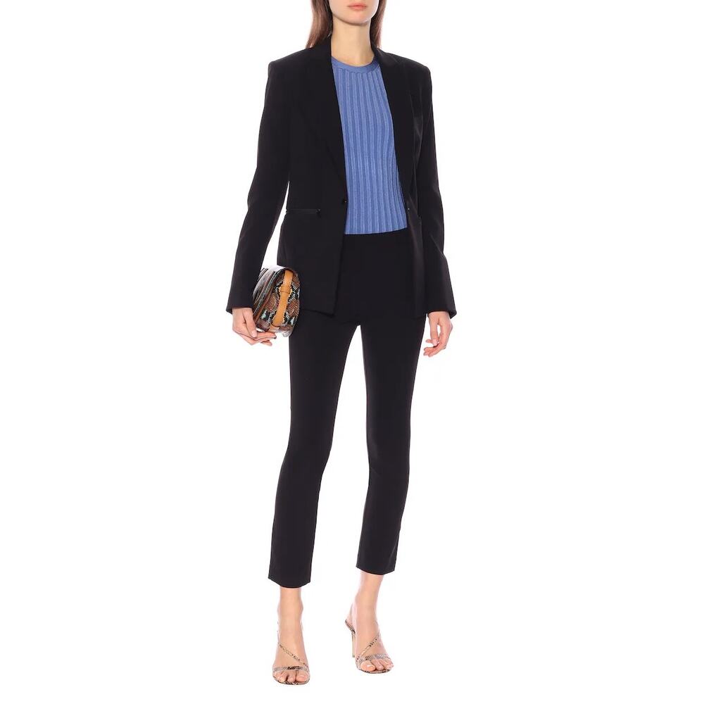 Veronica Beard Scuba Skinny Pants Black Size 2 Career Suit Stretch Wrinkle Free